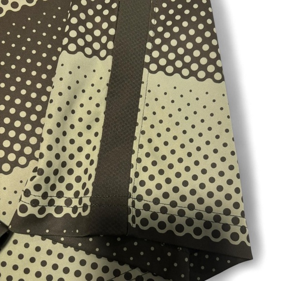 Oakley Polo Shirt Mens Large Green Dot Stripe Performance Golf Athletic - Picture 4 of 5